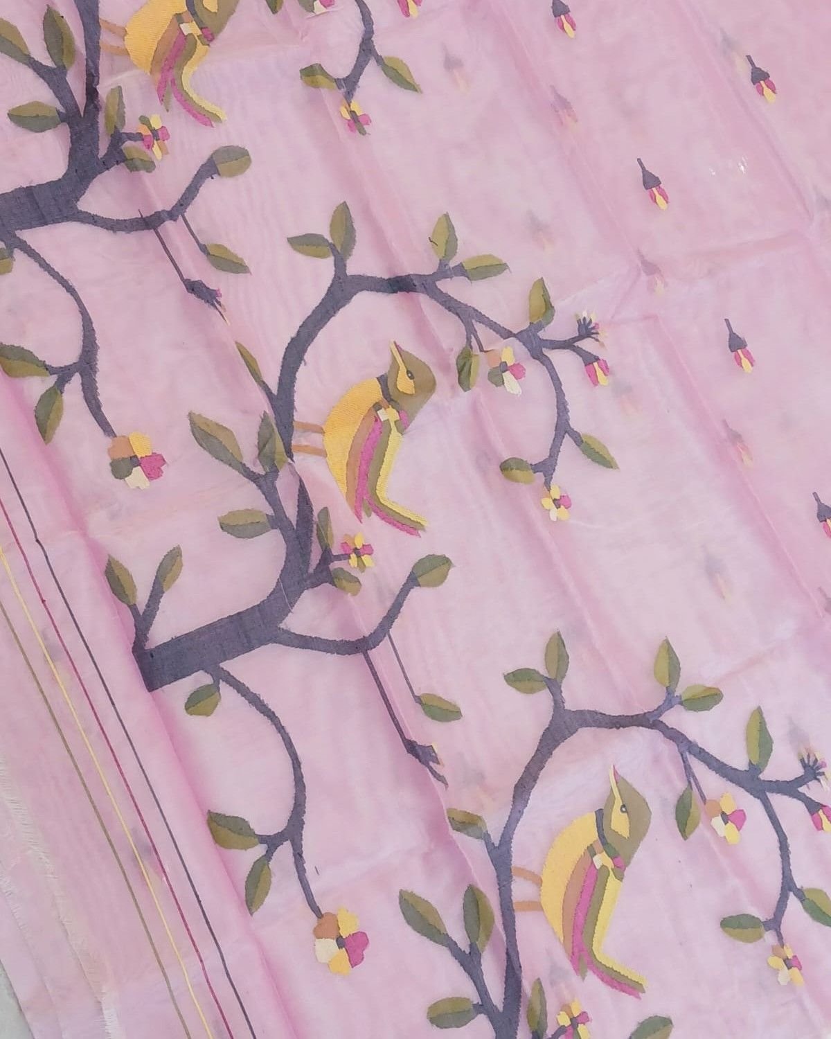 Handweave Jamdani Silk Saree – (SJMS1186) - Image 4