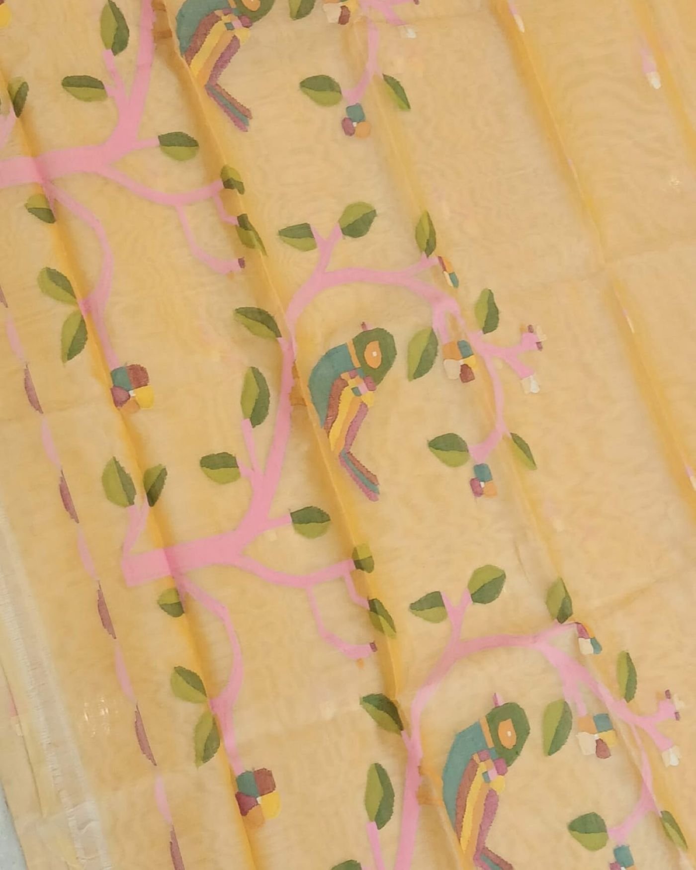 Handweave Jamdani Silk Saree – (SJMS1187) - Image 5