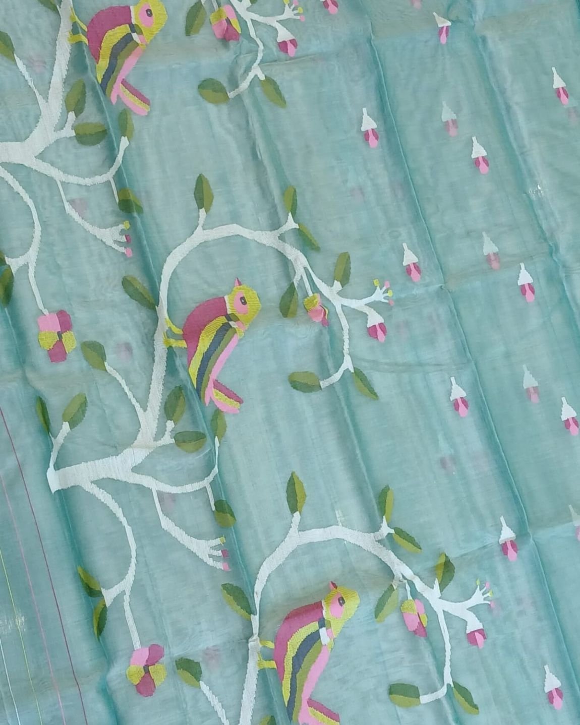 Handweave Jamdani Silk Saree – (SJMS1188) - Image 5
