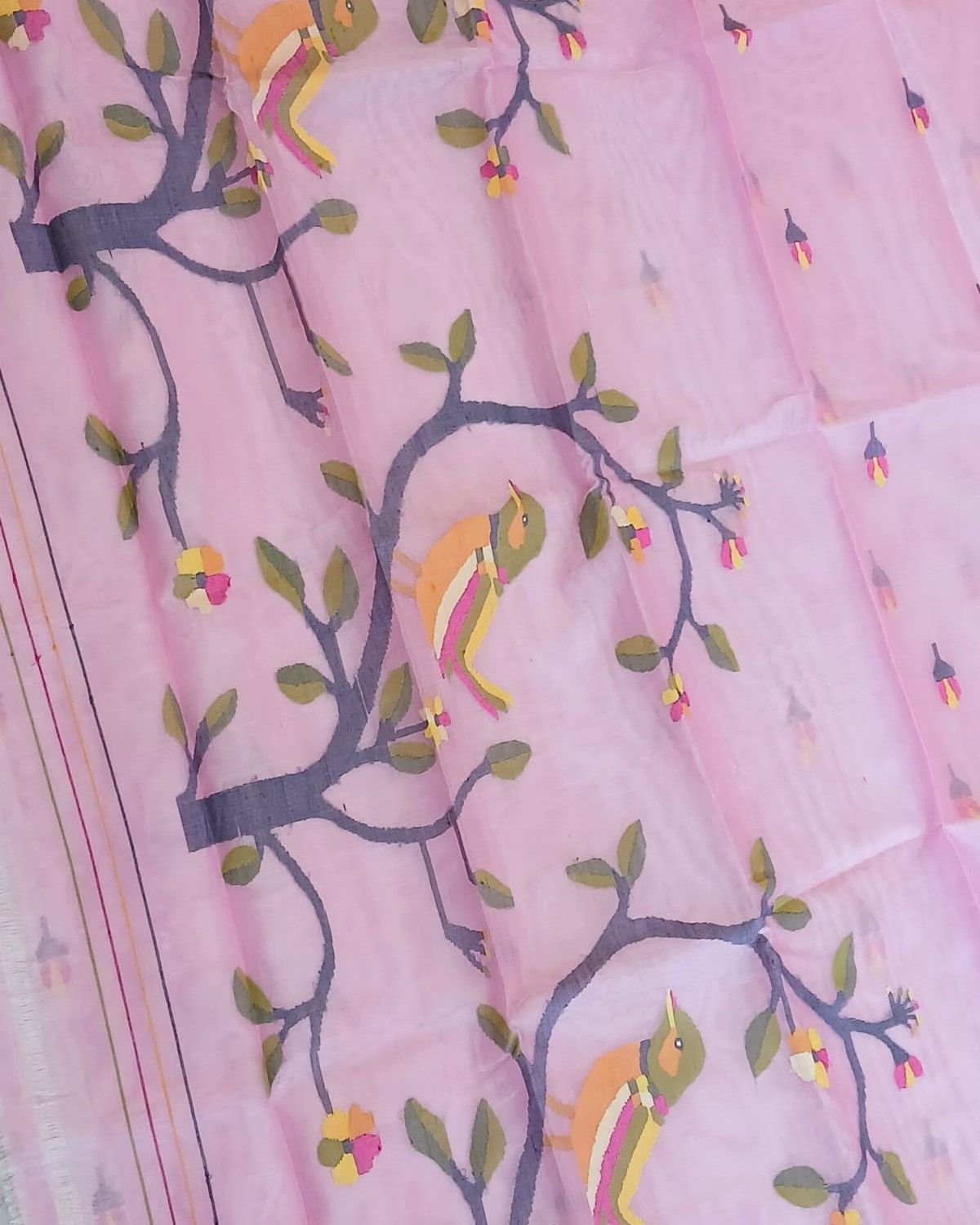 Handweave Jamdani Silk Saree – (SJMS1189) - Image 5