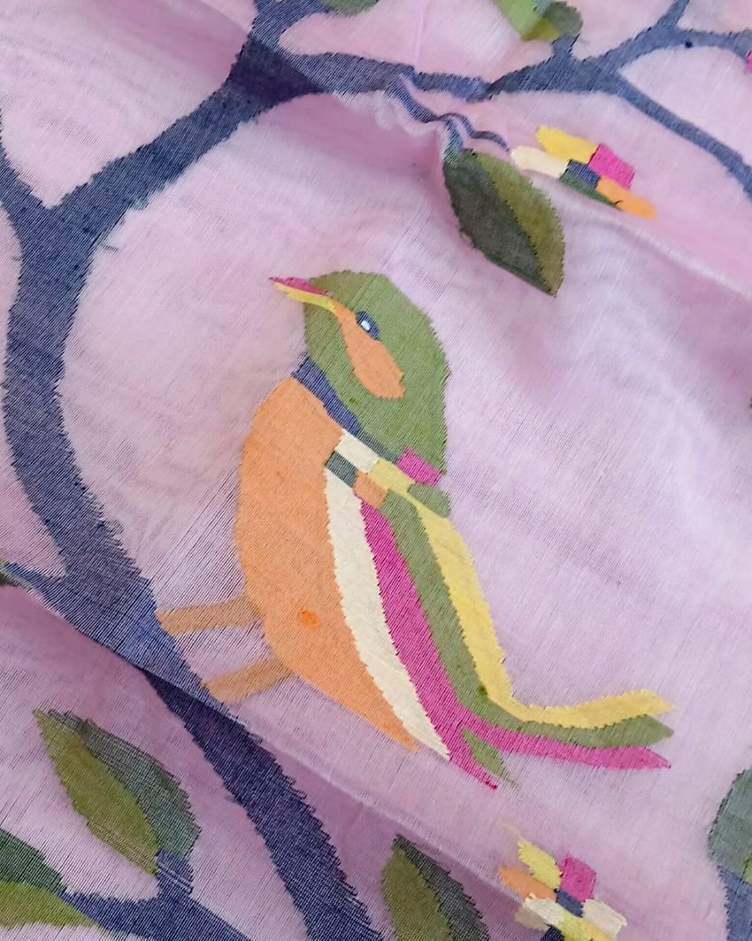 Handweave Jamdani Silk Saree – (SJMS1189) - Image 6
