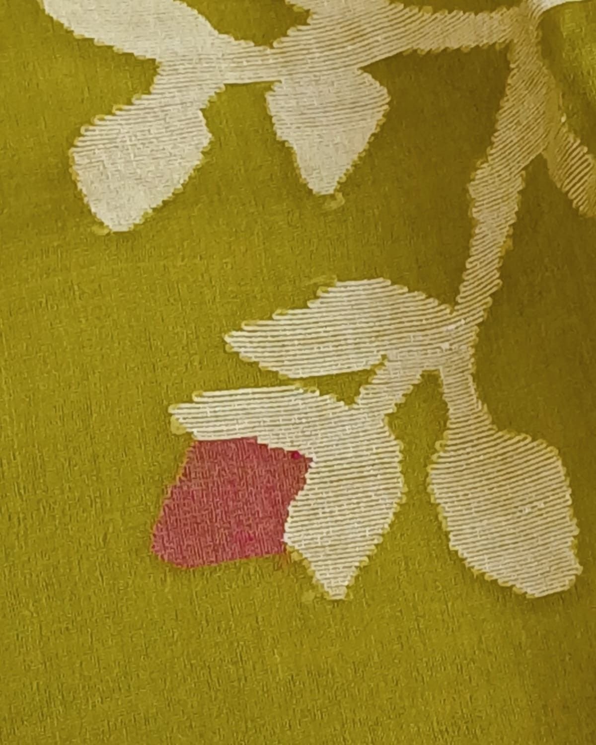Hand Jamdani in Mulberry Silk with Floral Motifs – (SJMS1185) - Image 8
