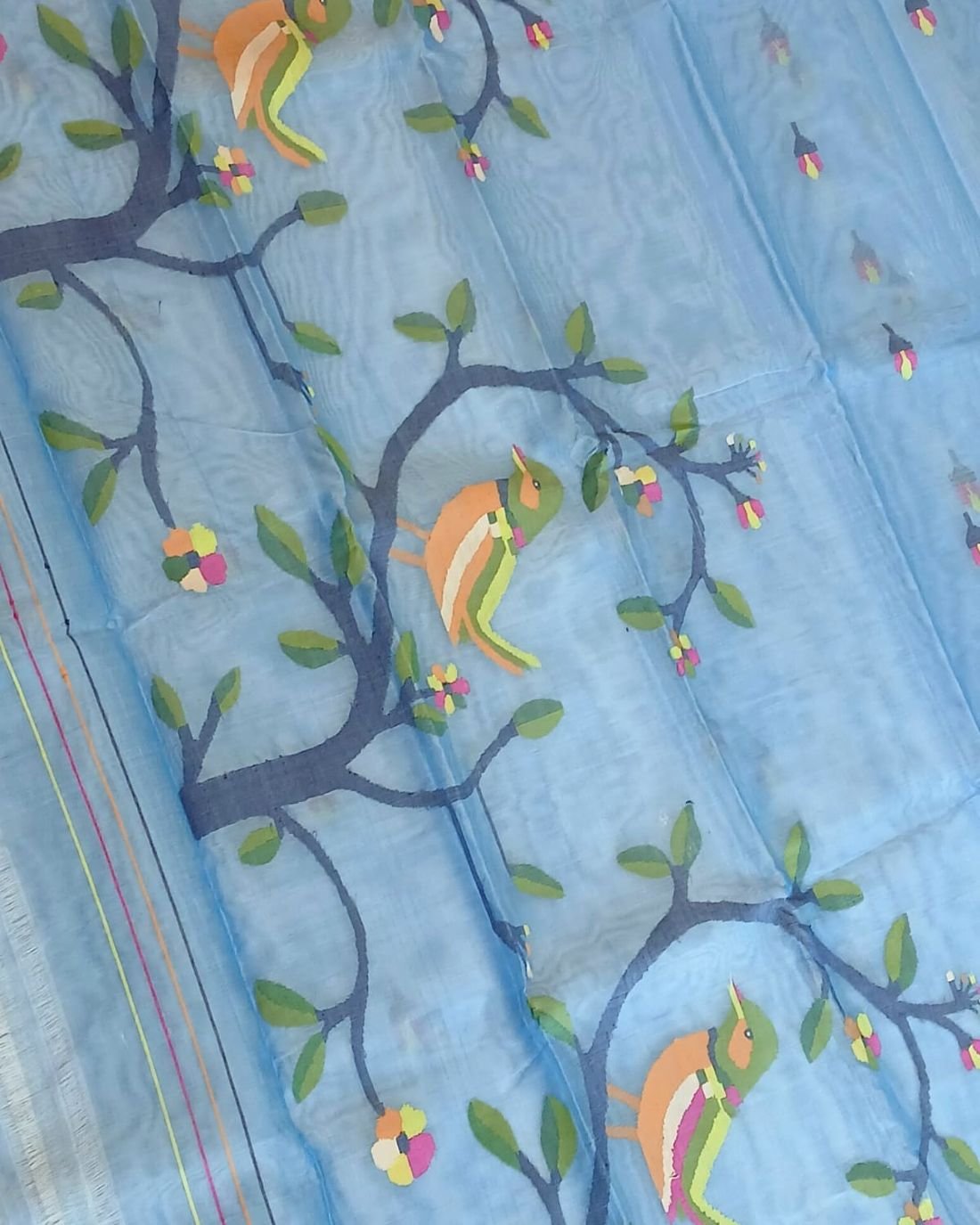 Handweave Jamdani Silk Saree – (SJMS1190) - Image 5