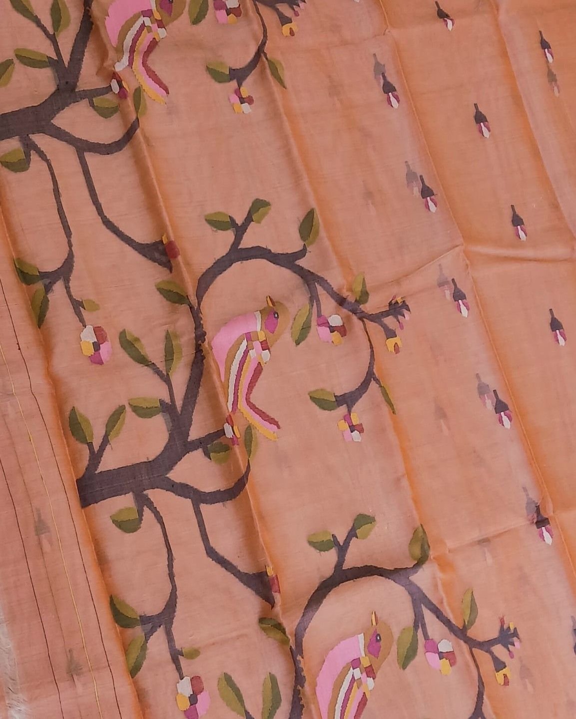 Handweave Jamdani Silk Saree – (SJMS1191) - Image 5