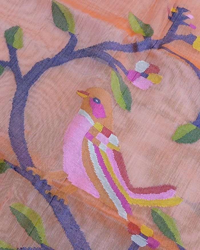 Handweave Jamdani Silk Saree – (SJMS1191) - Image 6
