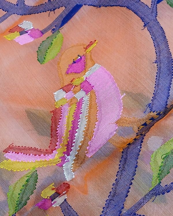 Handweave Jamdani Silk Saree – (SJMS1191) - Image 7