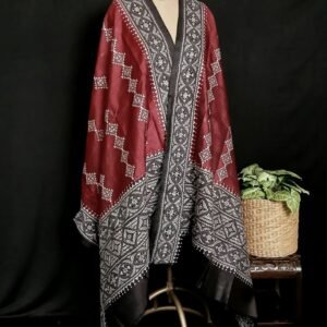 Pure Silk Kantha Dupatta from Santiniketan – (KSDS1012)