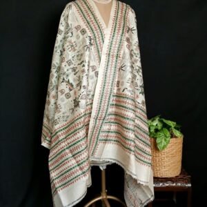 Pure Silk Kantha Dupatta from Santiniketan – (KSDS1013)
