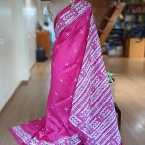 Santiniketan Kantha Saree in pure Bisnupuri Silk – (SNBK1099)