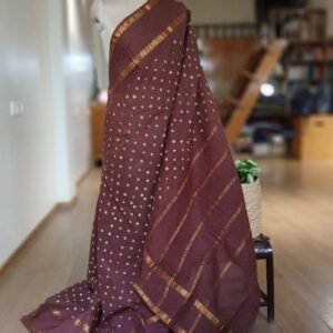 Hand-knotted Madurai Sungudi Cotton Saree- (HKSS1009)