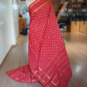 Hand-knotted Madurai Sungudi Cotton Saree- (HKSS1010)