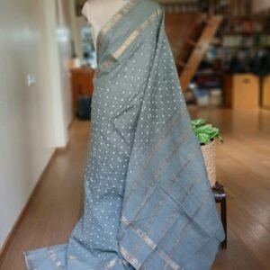 Hand-knotted Madurai Sungudi Cotton Saree- (HKSS1002)