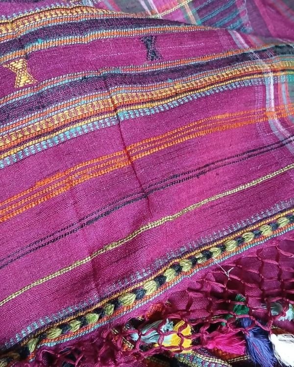 Ghicha Tussar x Cotton Bhujodi Handweave Saree – (BHUJ1099) - Image 6