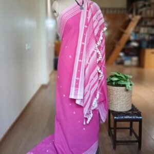 Mirrorwork Bhujodi Handweave in Pink – (BHUJ1093)