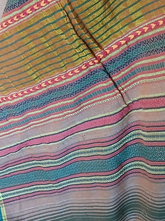 Eri Silk x Kala Cotton Bhujodi handweave Saree - (ESKB0001) - Image 6
