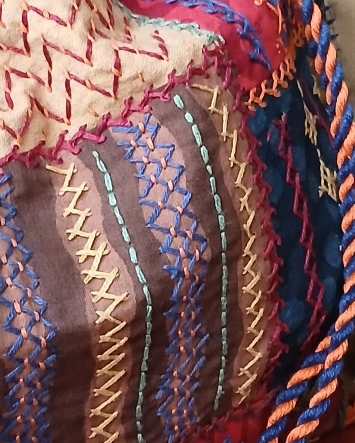 Patchwork Embroidered Drawstring Bag – (PEDB0032) - Image 2