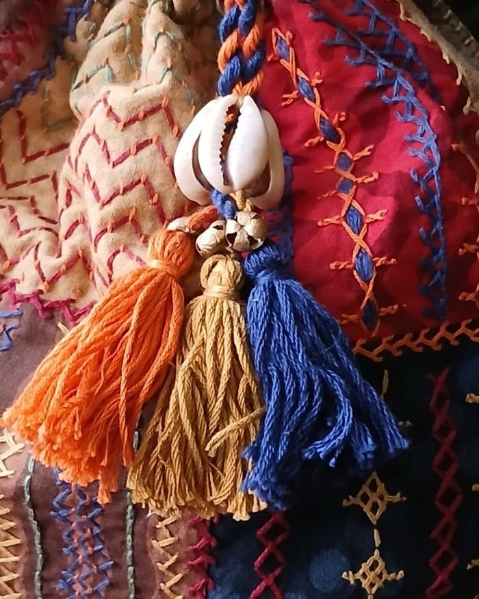 Patchwork Embroidered Drawstring Bag – (PEDB0032) - Image 3