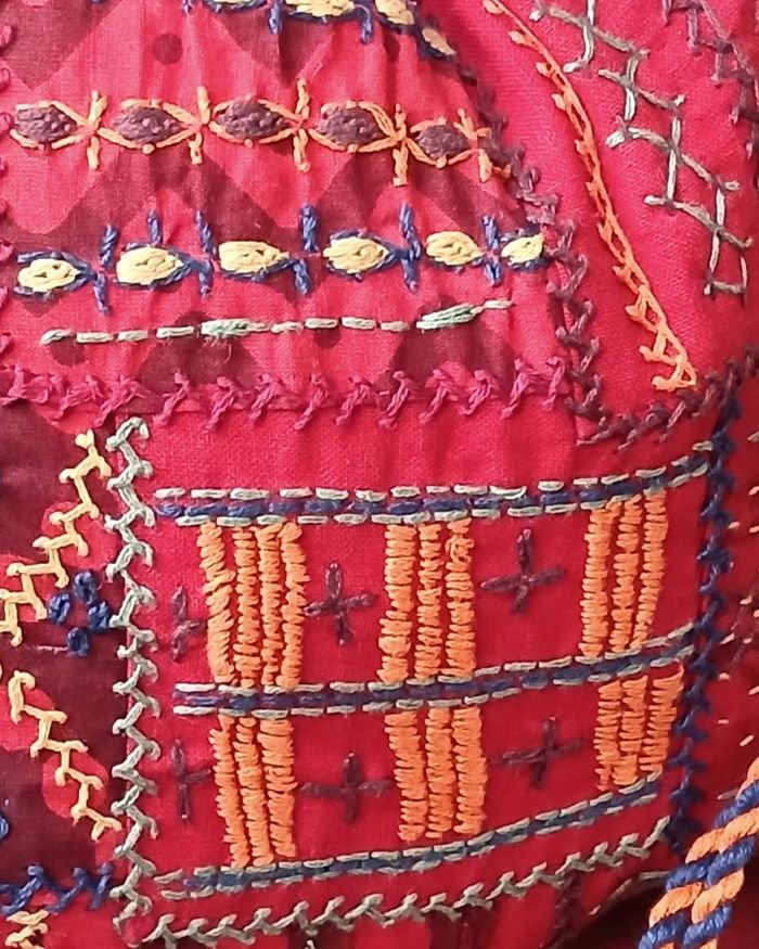 Patchwork Embroidered Drawstring Bag – (PEDB0033) - Image 2