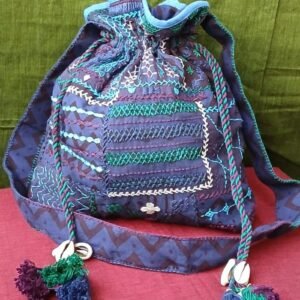 Patchwork Embroidered Drawstring Bag – (PEDB0035)