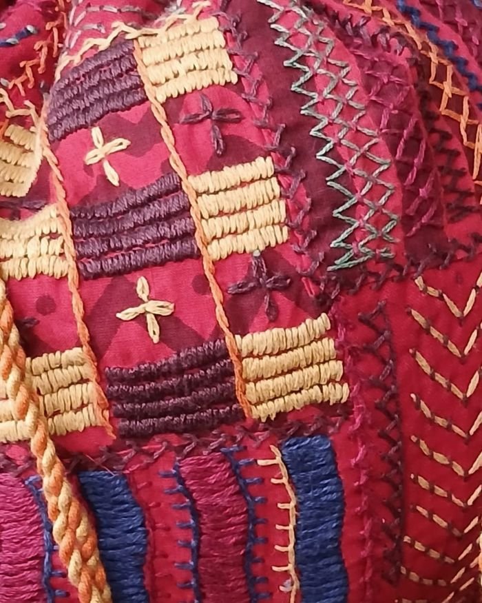 Patchwork Embroidered Drawstring Bag – (PEDB0037) - Image 2