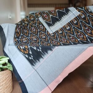 Ikat Cotton Single Bedsheet with 1 Pillowcase – (ICSB1002)
