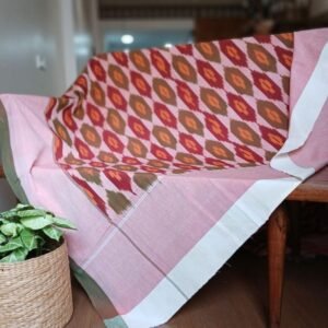 Ikat Cotton Double Bedsheet Set with Pillowcases – (BDST1035)