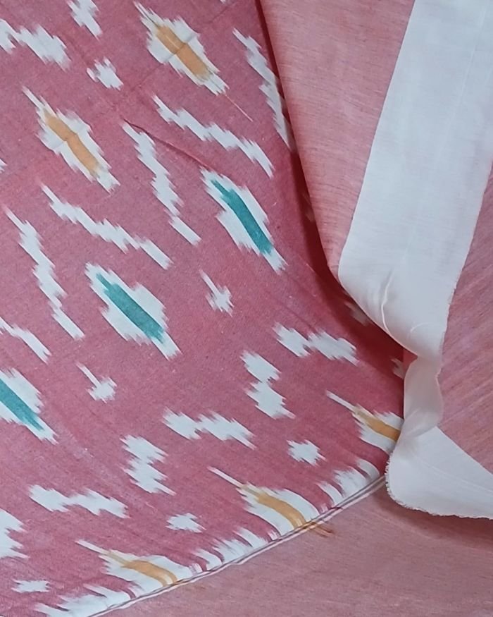 Ikat Cotton Double Bedsheet Set with Pillowcases – (BDST1036) - Image 2