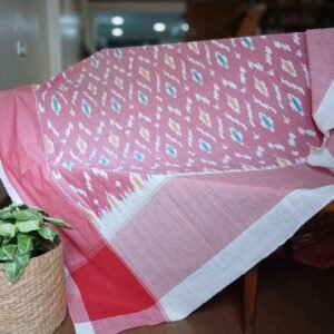 Ikat Cotton Double Bedsheet Set with Pillowcases – (BDST1036)