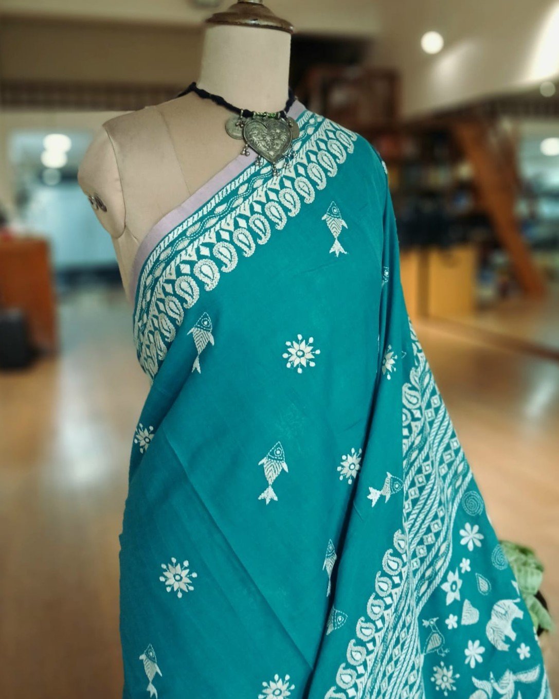 Kantha Hand Embroidery on Begumpuri Cotton – (KNCS1072) - Image 3