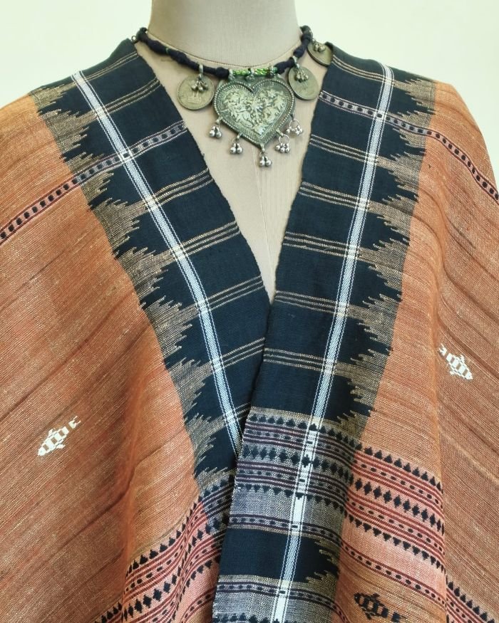 Kotpad Dupatta in Tussar Silk and Cotton Mix - (KKTD0002) - Image 2