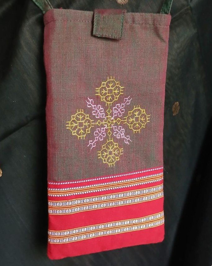 Kasuti Embroidered Mobile Phone Sling Bag -(KSMS0030)