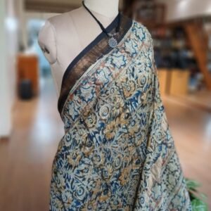 Pedana Silk-Cotton Kalamkari saree – (PSKS1011)