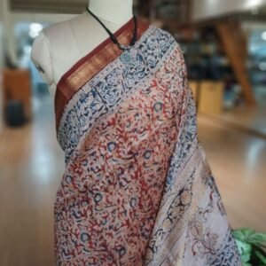 Pedana Silk-Cotton Kalamkari saree – (PSKS1006)