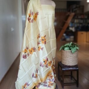 Handpainted Tussar Silk 2-Piece Kurta and Dupatta Set - (HTSP0001)