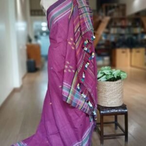 Ghicha Tussar x Cotton Bhujodi Handweave Saree – (BHUJ1099)