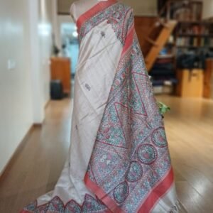 Madhubani on Tussar Silk – (MADT0057)