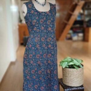 Ajrakh Sleeveless Calf-Length Slip-On Dress - (ACSD1009)