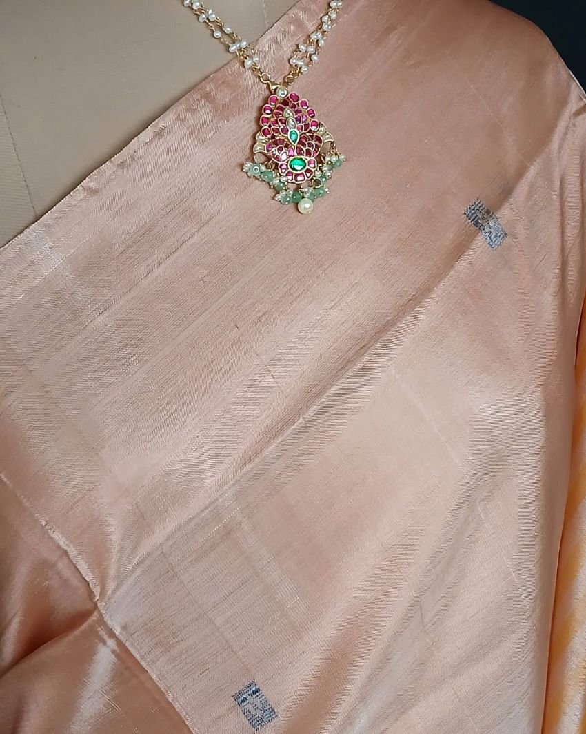 Banana Pith Fibre Handwoven Saree - (BPHS0001) - Image 3