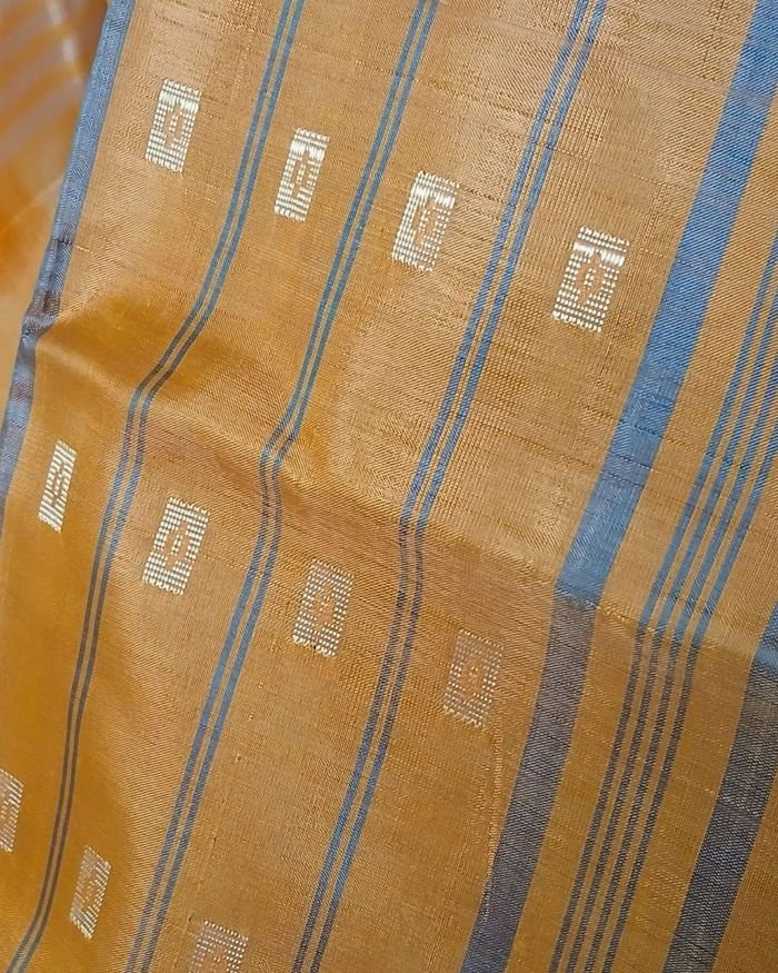 Banana Pith Fibre Handwoven Saree - (BPHS0001) - Image 9