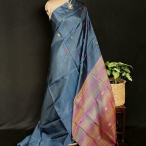 Banana Pith Fibre Handwoven Saree - (BPHS0003)