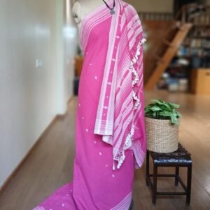 Mirrorwork Bhujodi Handweave in Pink – (BHUJ0013)