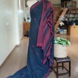 Bhujodi Saree Handwoven in Kala Cotton – (BHUJ0004)