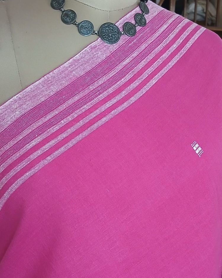 Bhujodi Saree Handwoven in Kala Cotton – (BHUJ0010) - Image 4