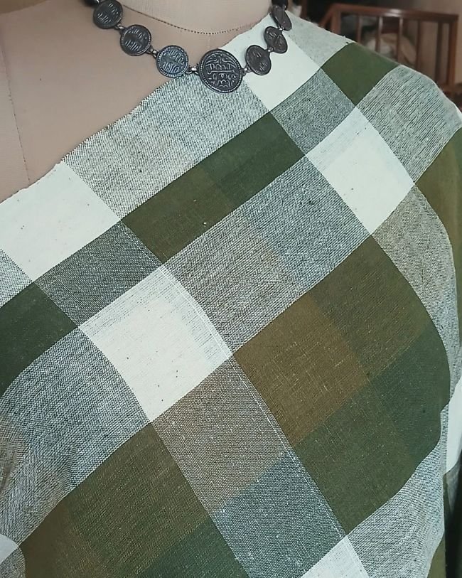 Bhujodi Saree Handwoven in Kala Cotton – (BHUJ0011) - Image 4