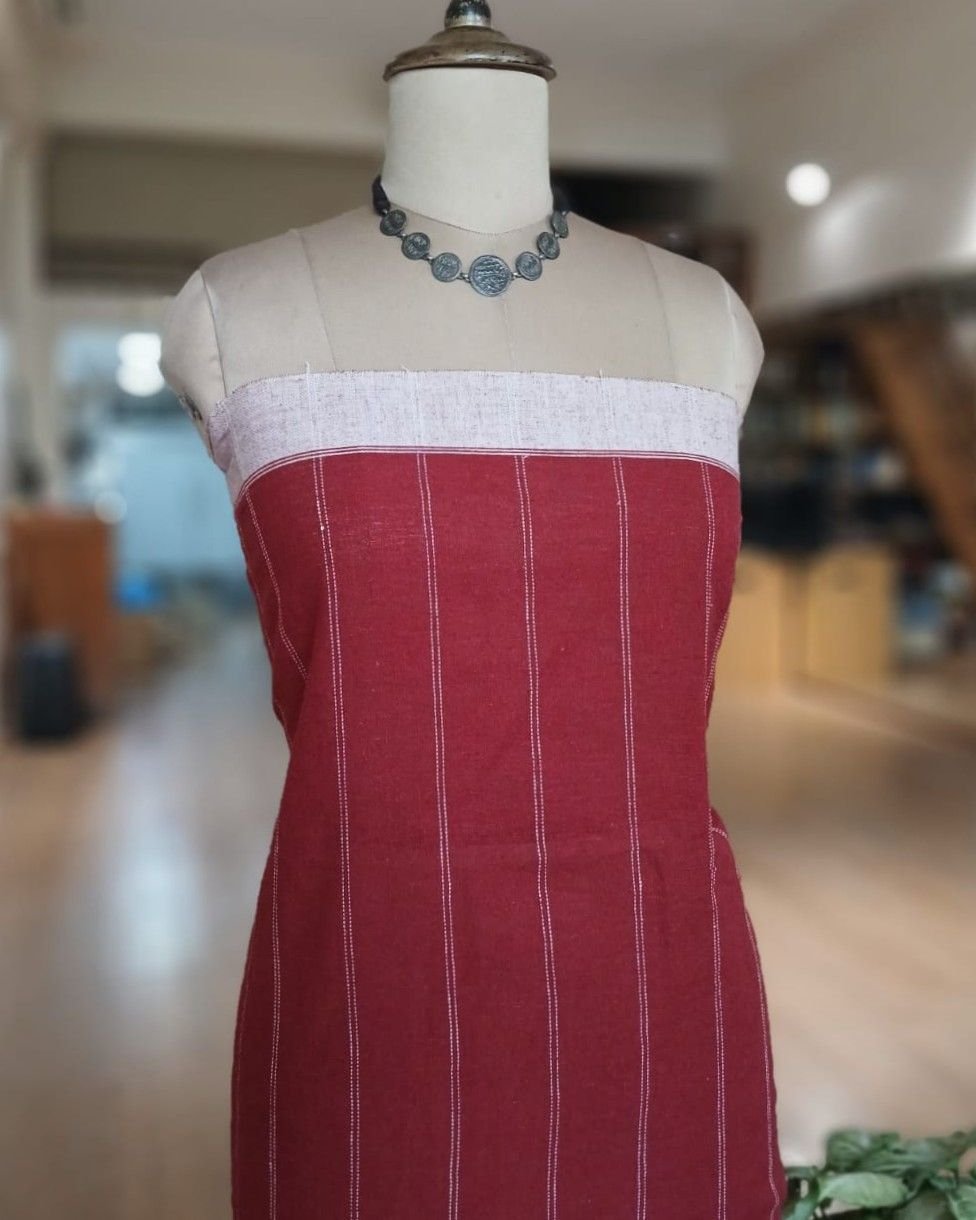 Bhujodi Saree Handwoven in Kala Cotton – (BHUJ0012) - Image 10