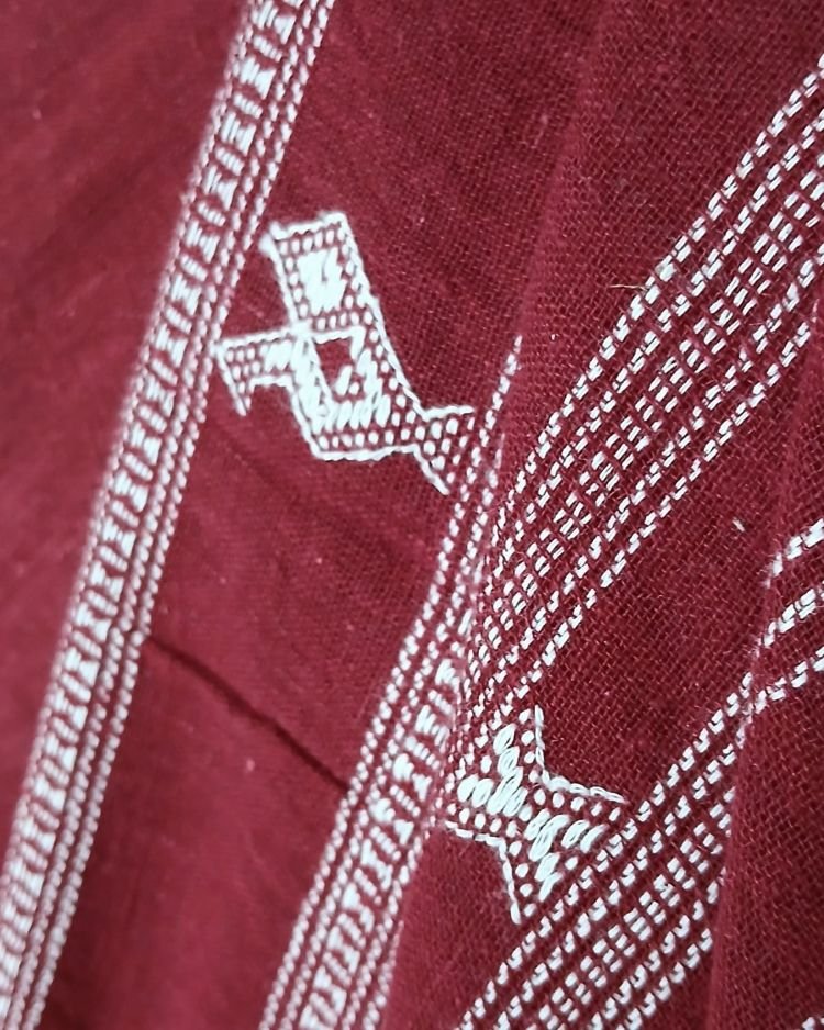 Bhujodi Saree Handwoven in Kala Cotton – (BHUJ0012) - Image 8