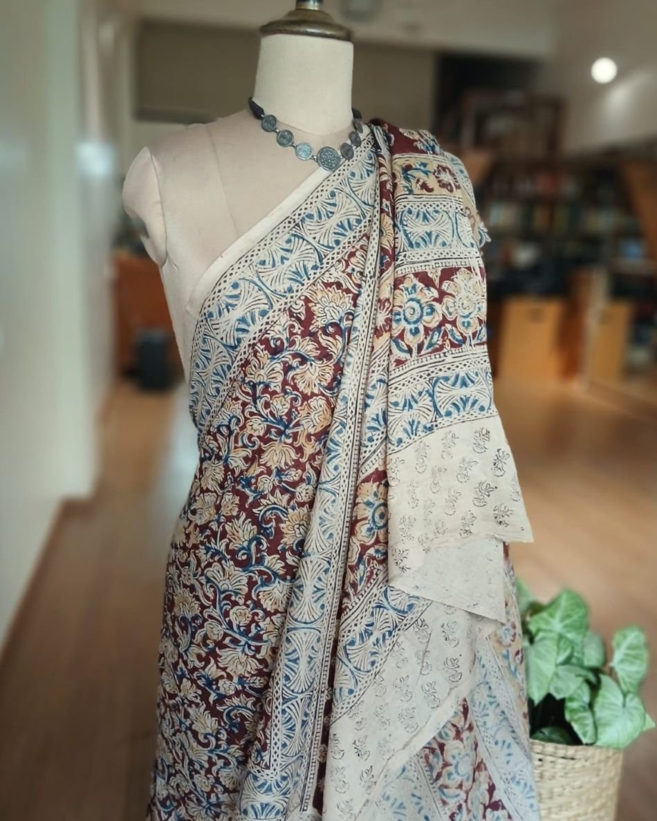 Pedana Cotton Kalamkari Saree - (PCKS0001) - Image 5