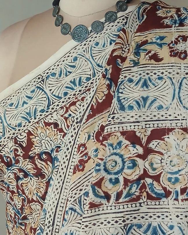Pedana Cotton Kalamkari Saree - (PCKS0001) - Image 6