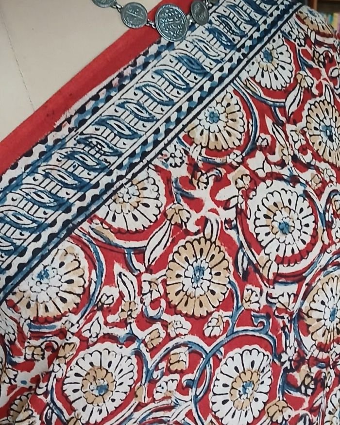 Pedana Cotton Kalamkari Saree - (PCKS0010) - Image 3