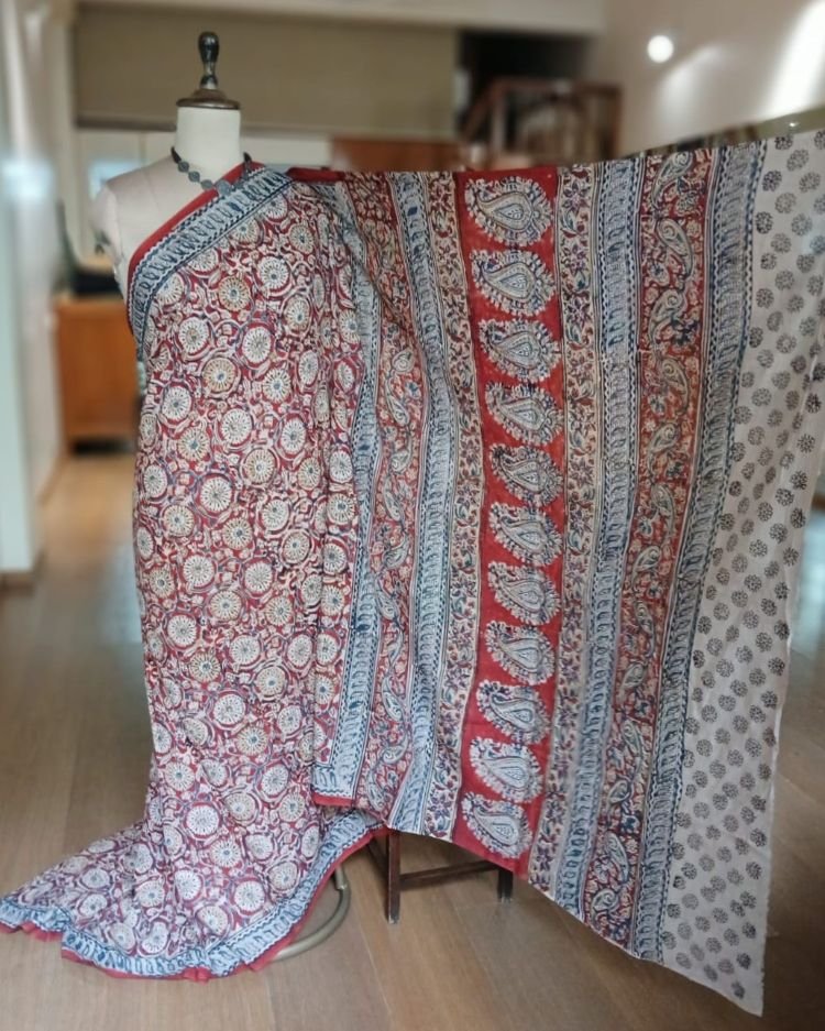 Pedana Cotton Kalamkari Saree - (PCKS0010) - Image 4